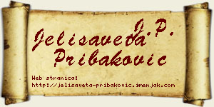 Jelisaveta Pribaković vizit kartica